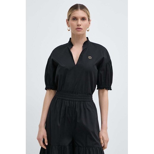 Twinset bluzka damska kolor czarny gładka ze sklepu ANSWEAR.com w kategorii Bluzki damskie - zdjęcie 171571485