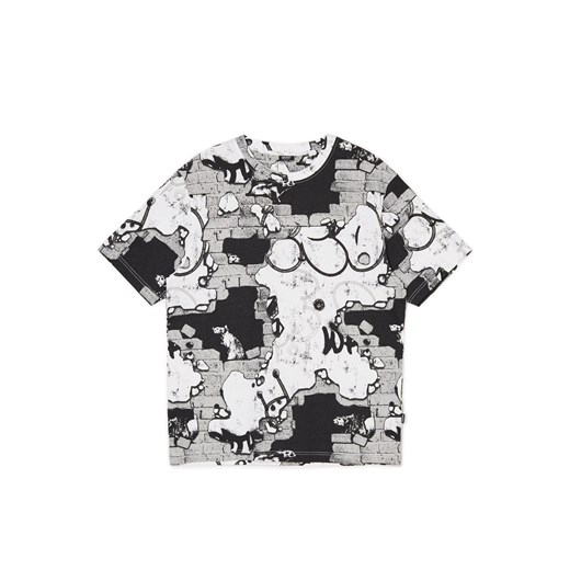 Cropp - Koszulka z nadrukiem streetartowym - biały ze sklepu Cropp w kategorii T-shirty męskie - zdjęcie 171573229