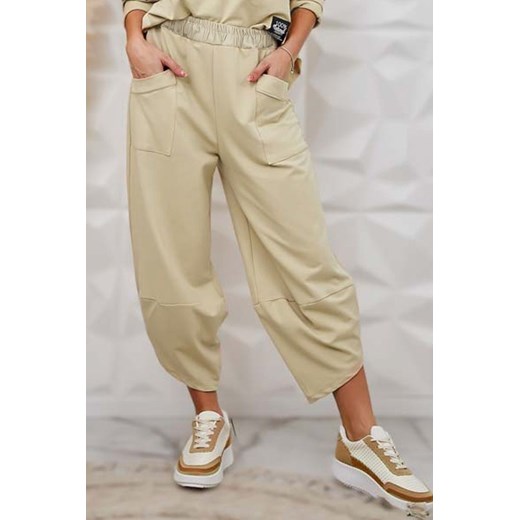 Spodnie ZOLTERA BEIGE ze sklepu Ivet Shop w kategorii Spodnie damskie - zdjęcie 171573647