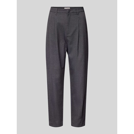 Spodnie materiałowe w jednolitym kolorze ze sklepu Peek&Cloppenburg  w kategorii Spodnie damskie - zdjęcie 171573945