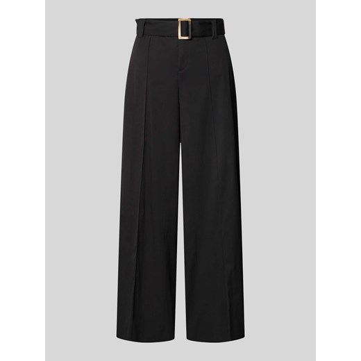 Spodnie materiałowe z szeroką nogawką z przeszytym kantem model ‘CARLETTA’ ze sklepu Peek&Cloppenburg  w kategorii Spodnie damskie - zdjęcie 171574056
