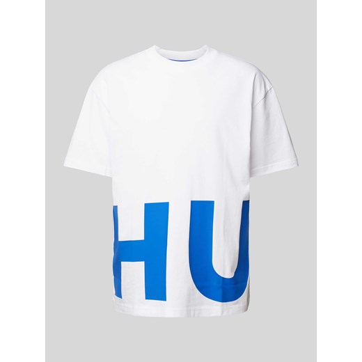 T-shirt z nadrukiem z logo model ‘Nannavaro’ Hugo Blue XXL Peek&Cloppenburg 