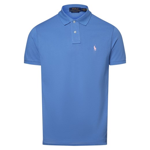 Polo Ralph Lauren Męska koszulka polo Mężczyźni Bawełna błękit królewski jednolity ze sklepu vangraaf w kategorii T-shirty męskie - zdjęcie 171575688