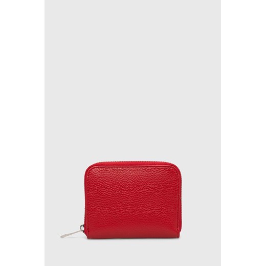 Answear Lab portfel skórzany kolor czerwony ze sklepu ANSWEAR.com w kategorii Portfele damskie - zdjęcie 171576249