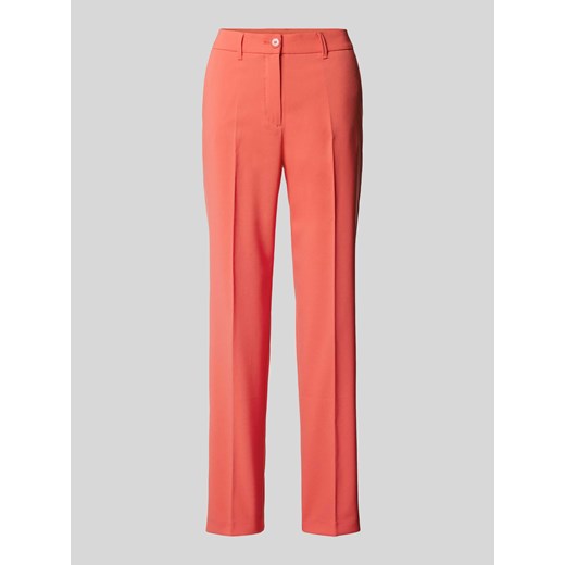 Spodnie materiałowe o kroju regular fit z kantami ze sklepu Peek&Cloppenburg  w kategorii Spodnie damskie - zdjęcie 171576535