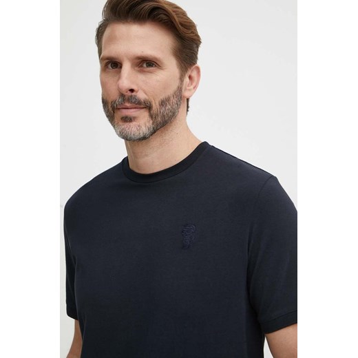 Karl Lagerfeld t-shirt męski kolor granatowy gładki 542221.755055 ze sklepu ANSWEAR.com w kategorii T-shirty męskie - zdjęcie 171578487