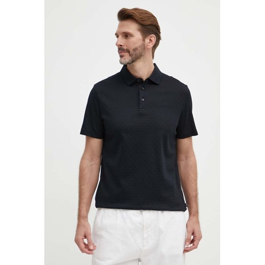 Joop! polo bawełniane Pacey kolor czarny gładki 30036120 10015575 Joop! XL ANSWEAR.com