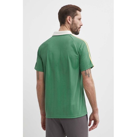 adidas Originals polo męski kolor zielony wzorzysty IR9381 M ANSWEAR.com