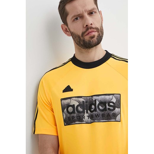 adidas t-shirt TIRO męski kolor żółty wzorzysty IS1536 ze sklepu ANSWEAR.com w kategorii T-shirty męskie - zdjęcie 171579548