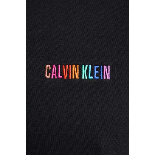 Calvin Klein Underwear t-shirt lounge bawełniany kolor czarny z aplikacją Calvin Klein Underwear XL ANSWEAR.com
