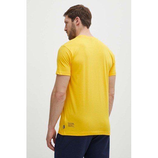Picture t-shirt bawełniany Chuchie męski kolor żółty z nadrukiem MTS1140 Picture L ANSWEAR.com