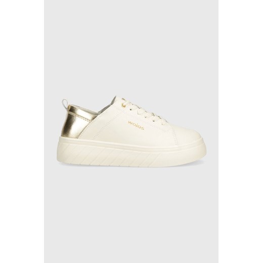 Buty sportowe damskie Wojas sneakersy na platformie sznurowane na wiosnę skórzane