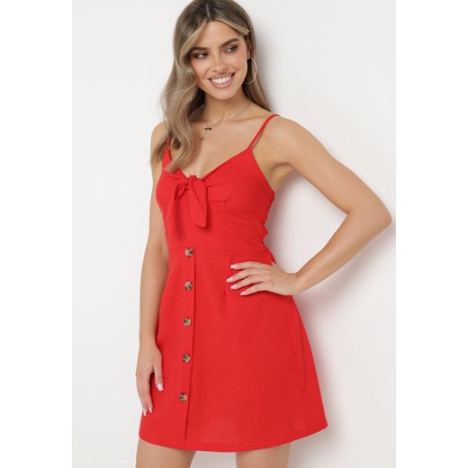 Czerwona Sukienka Unneeded ze sklepu Born2be Odzież w kategorii Sukienki - zdjęcie 171582479