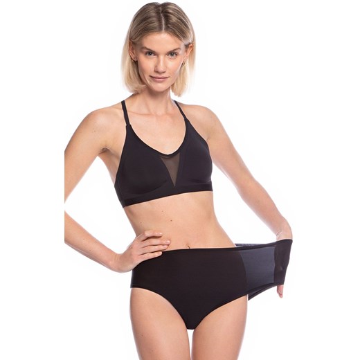 Figi damskie z wysokim stanem czarne L-FIT6000MD-02, Kolor czarny, Rozmiar L/XL/2XL, LAMA ze sklepu Intymna w kategorii Majtki damskie - zdjęcie 171583166