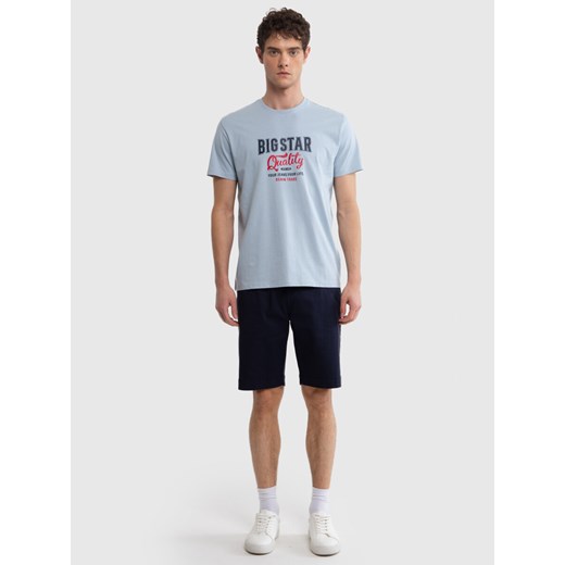 Koszulka męska z nadrukiem błękitna Immanuer 400 ze sklepu Big Star w kategorii T-shirty męskie - zdjęcie 171583968