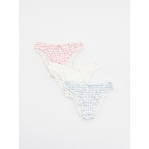 Reserved - Bawełniane majtki bikini 3 pack - różowy Reserved M Reserved