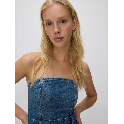 Reserved - Sukienka jeansowa maxi - granatowy Reserved L Reserved