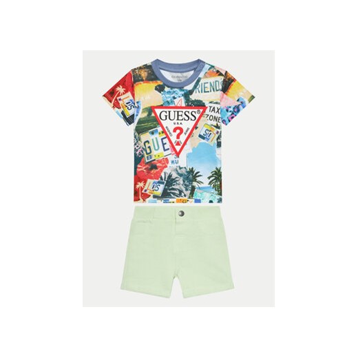 Guess Komplet t-shirt i spodenki I4GG12 K8HM3 Kolorowy Regular Fit ze sklepu MODIVO w kategorii Komplety niemowlęce - zdjęcie 171586919