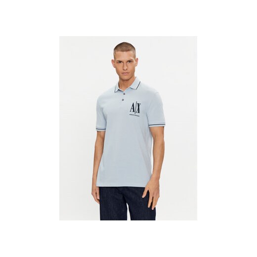 Armani Exchange Polo 8NZFPA Z8M5Z 15DB Niebieski Regular Fit ze sklepu MODIVO w kategorii T-shirty męskie - zdjęcie 171586989