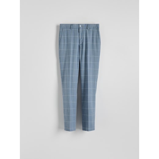 Reserved - Spodnie garniturowe slim fit - niebieski Reserved 54 Reserved