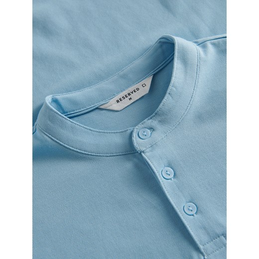 Reserved - Koszulka polo ze stójką - jasnoniebieski Reserved XL Reserved