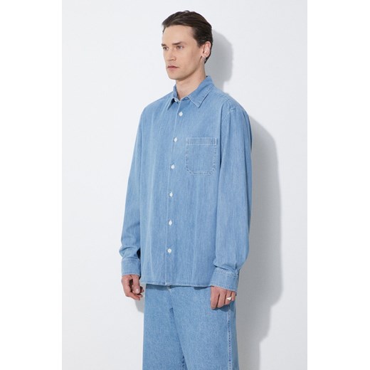 A.P.C. koszula jeansowa chemise math męska kolor niebieski relaxed z XL ANSWEAR.com