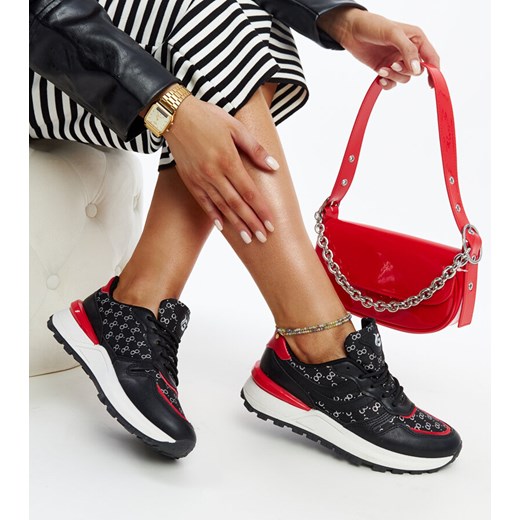 Czarne sneakersy na platformie Danait ze sklepu gemre w kategorii Buty sportowe damskie - zdjęcie 171589377