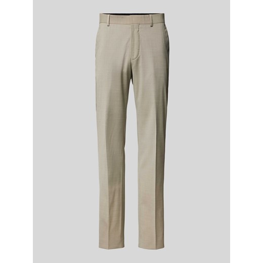 Spodnie z zakładkami w pasie z dodatkiem wełny lana model ‘TENUTAS’ ze sklepu Peek&Cloppenburg  w kategorii Spodnie męskie - zdjęcie 171589449