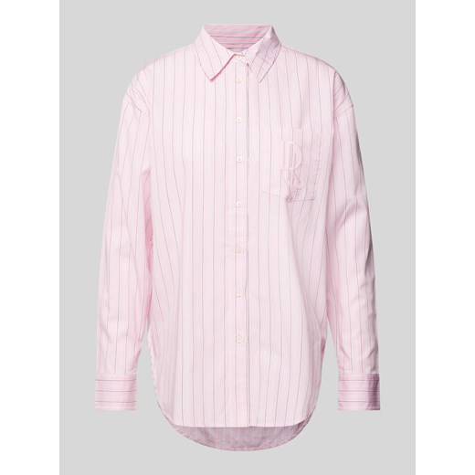 Bluzka koszulowa z bawełny woskowanej ze wzorem w paski ze sklepu Peek&Cloppenburg  w kategorii Koszule damskie - zdjęcie 171589496