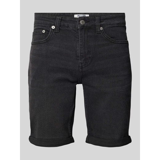 Szorty jeansowe o kroju regular fit z 5 kieszeniami model ‘PLY’ ze sklepu Peek&Cloppenburg  w kategorii Spodenki męskie - zdjęcie 171589499