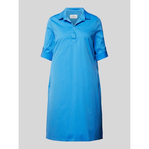 Sukienka koszulowa o długości do kolan w jednolitym kolorze ze sklepu Peek&Cloppenburg  w kategorii Sukienki - zdjęcie 171589785