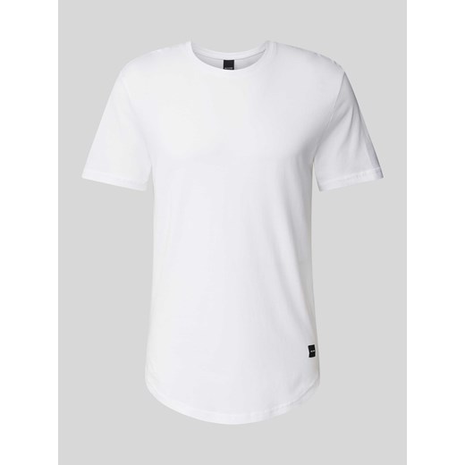 T-shirt w jednolitym kolorze z okrągłym dekoltem ze sklepu Peek&Cloppenburg  w kategorii T-shirty męskie - zdjęcie 171589839