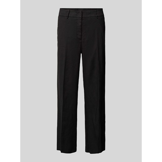 Lniane spodnie o kroju regular fit w kant model ‘CALIFORNIA’ ze sklepu Peek&Cloppenburg  w kategorii Spodnie damskie - zdjęcie 171589925