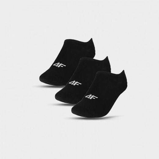 Damskie skarpetki stopki (3-pack) 4FWMM00USOCF274 - czarne ze sklepu Sportstylestory.com w kategorii Skarpetki męskie - zdjęcie 171590408