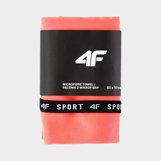 Ręcznik sportowy szybkoschnący 4F 4FWSS24ATOWU037 - łososiowy 65cm x 90cm Sportstylestory.com