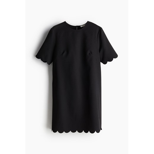 H & M - Sukienka z falistymi brzegami - Czarny H & M L H&M
