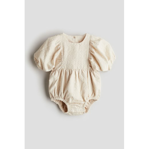 H & M - Wyszywany kombinezon - Beżowy ze sklepu H&M w kategorii Odzież dla niemowląt - zdjęcie 171590745