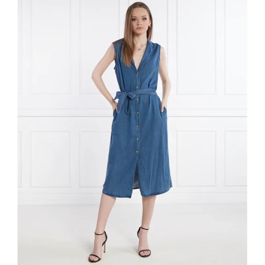 Sukienka Pepe Jeans casual z dekoltem v midi