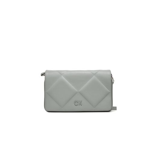 Calvin Klein Torebka Quilt K60K611759 Szary ze sklepu MODIVO w kategorii Listonoszki - zdjęcie 171593587