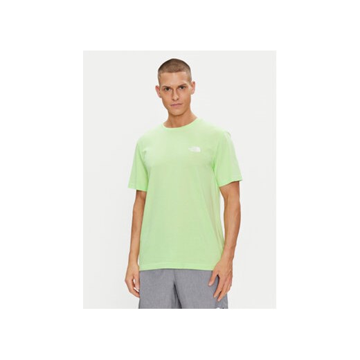 The North Face T-Shirt Simple Dome NF0A87NG Zielony Regular Fit ze sklepu MODIVO w kategorii T-shirty męskie - zdjęcie 171593725