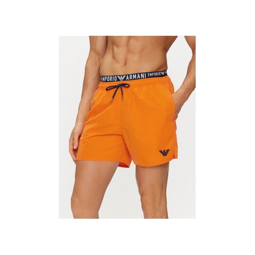 Emporio Armani Underwear Szorty kąpielowe 211740 4R432 00262 Pomarańczowy Regular Fit ze sklepu MODIVO w kategorii Kąpielówki - zdjęcie 171593768