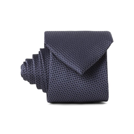 Andrew James Jedwabny krawat męski Mężczyźni indygo wypukły wzór tkaniny ze sklepu vangraaf w kategorii Krawaty - zdjęcie 171595885
