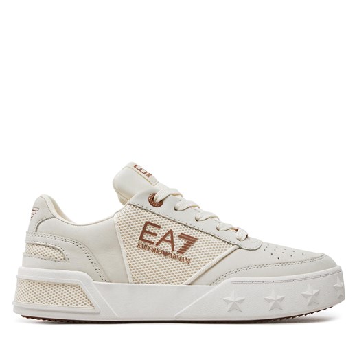Sneakersy EA7 Emporio Armani X8X121 XK359 T541 Pristine+Tan ze sklepu eobuwie.pl w kategorii Buty sportowe damskie - zdjęcie 171596257