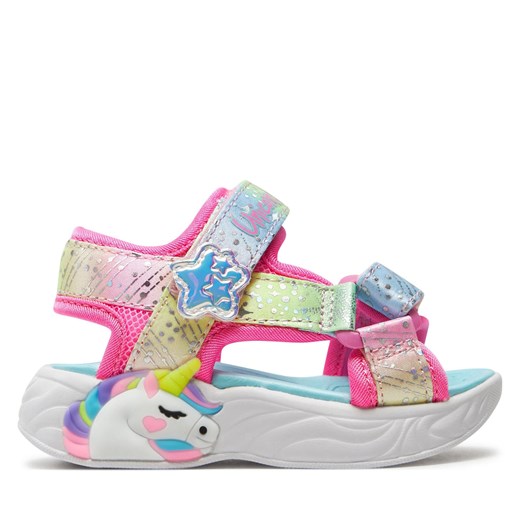 Sandały Skechers Unicorn Dreams Sandal-Majestic Bliss 302682N/PKMT Pink ze sklepu eobuwie.pl w kategorii Sandały dziecięce - zdjęcie 171596269