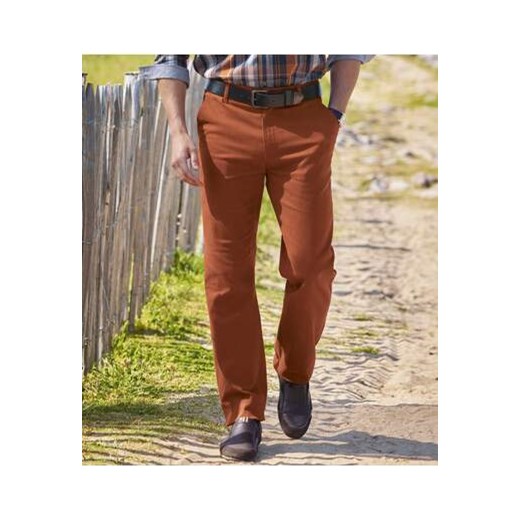 Ceglaste spodnie chino ze stretchem ze sklepu Atlas For Men w kategorii Spodnie męskie - zdjęcie 171596827
