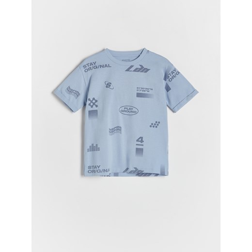 Reserved - T-shirt oversize - jasnoniebieski ze sklepu Reserved w kategorii T-shirty chłopięce - zdjęcie 171597148