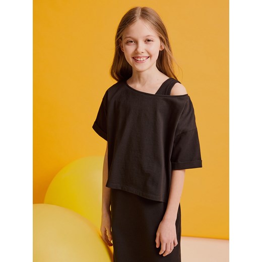 Reserved - Dwuwarstwowa sukienka - czarny ze sklepu Reserved w kategorii Sukienki dziewczęce - zdjęcie 171597197
