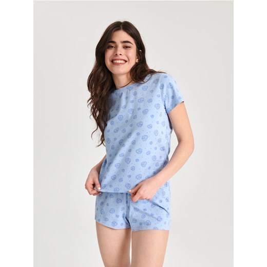 Sinsay - Piżama dwuczęściowa - błękitny ze sklepu Sinsay w kategorii Piżamy damskie - zdjęcie 171597665