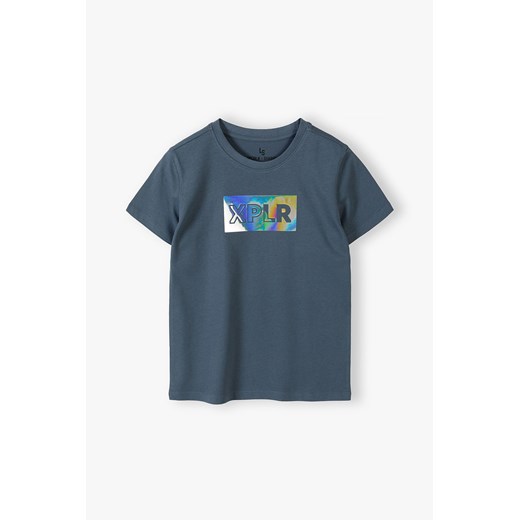 Bawełniany t-shirt dla chłopca z aplikacją z przodu Lincoln & Sharks By 5.10.15. 164 5.10.15