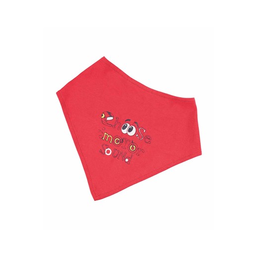 Chustka chłopięca czerwona w napisy ze sklepu 5.10.15 w kategorii Szaliki dziecięce - zdjęcie 171598265